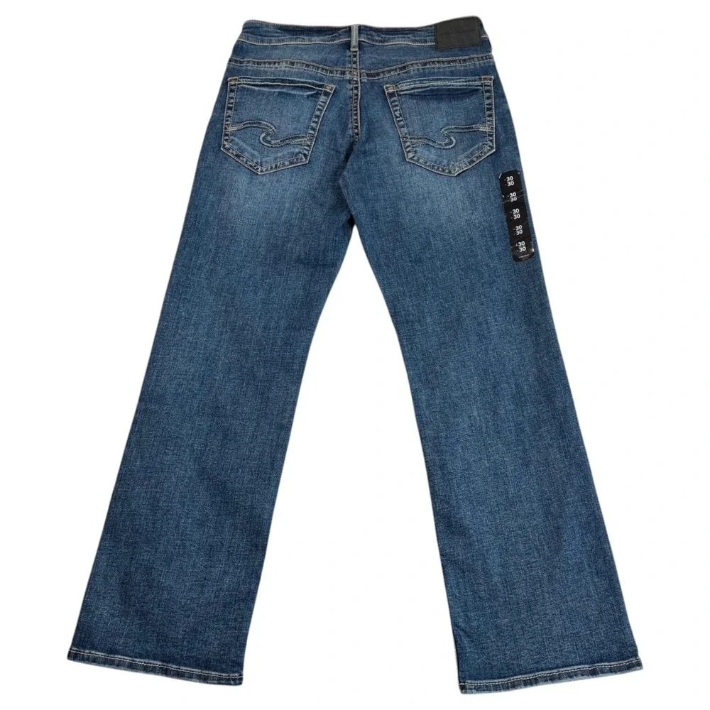 Silver Jeans Mens Gordie Straight Leg Stretch Jeans‎ 30x30 Medium Wash Denim